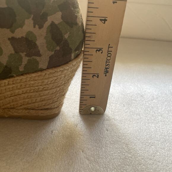 Eric Michael Shoes Women EU 40 Camo Suede Wedge Espadrille Handmade Slip On - Picture 12 of 12